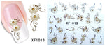 2017 Waterproof Water Transfer Nails Art Sticker Beautiful Flower Design Girl And Women Manicure Tools Nail Wraps Decals Xf1013