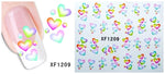 2017 Waterproof Water Transfer Nails Art Sticker Beautiful Flower Design Girl And Women Manicure Tools Nail Wraps Decals Xf1013