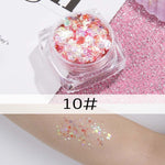 26 colors glitter eyeshadow powder rainbow gold silver pink flake long lasting waterproof face makeup seuqins gel AM082