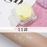 26 colors glitter eyeshadow powder rainbow gold silver pink flake long lasting waterproof face makeup seuqins gel AM082