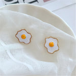 Fashion Creative personality beautiful stud earrings Popular wacky earrings temperament yolk stud earrings for women jewelry