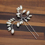 Rose Gold Prom Bride Bridesmaid Hair Accessories Pearl Hair Pin Clip Luxury Crystal Rhinestone Wedding Hairpins Sticks For Women