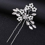 Rose Gold Prom Bride Bridesmaid Hair Accessories Pearl Hair Pin Clip Luxury Crystal Rhinestone Wedding Hairpins Sticks For Women