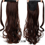 AOOSOO 24 inch Silky Straight Synthetic Clip in Drawstring Ponytail Hairpieces for Women Hair Extension High Temperature Fiber