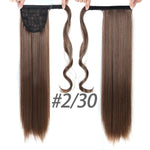 AOOSOO 24 inch Silky Straight Synthetic Clip in Drawstring Ponytail Hairpieces for Women Hair Extension High Temperature Fiber