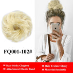 LUPU Messy Scrunchies Donut Chignon Synthetic Hair Bun Straight Elastic Band Hair Extensions Heat Resistant Hairpieces For Women