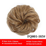 LUPU Messy Scrunchies Donut Chignon Synthetic Hair Bun Straight Elastic Band Hair Extensions Heat Resistant Hairpieces For Women