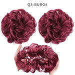 XINRAN Synthetic Bun Extensions Curly Messy Bun Hair Scrunchies Elegant Chignons Wedding Hair Piece for Women and Kids