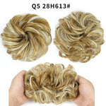 XINRAN Synthetic Bun Extensions Curly Messy Bun Hair Scrunchies Elegant Chignons Wedding Hair Piece for Women and Kids