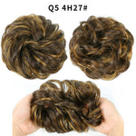 XINRAN Synthetic Bun Extensions Curly Messy Bun Hair Scrunchies Elegant Chignons Wedding Hair Piece for Women and Kids