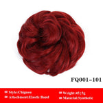 LUPU Messy Scrunchies Donut Chignon Synthetic Hair Bun Straight Elastic Band Hair Extensions Heat Resistant Hairpieces For Women