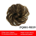LUPU Messy Scrunchies Donut Chignon Synthetic Hair Bun Straight Elastic Band Hair Extensions Heat Resistant Hairpieces For Women