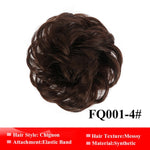 LUPU Messy Scrunchies Donut Chignon Synthetic Hair Bun Straight Elastic Band Hair Extensions Heat Resistant Hairpieces For Women