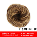LUPU Messy Scrunchies Donut Chignon Synthetic Hair Bun Straight Elastic Band Hair Extensions Heat Resistant Hairpieces For Women