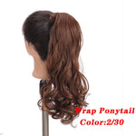 AOSI Straight Clip In Hair Tail False Hair 24" Ponytail Hairpiece With Hairpins Synthetic Pony Tail Hair Extensions For Women
