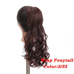 AOSI Straight Clip In Hair Tail False Hair 24" Ponytail Hairpiece With Hairpins Synthetic Pony Tail Hair Extensions For Women