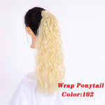 AOSI Straight Clip In Hair Tail False Hair 24" Ponytail Hairpiece With Hairpins Synthetic Pony Tail Hair Extensions For Women