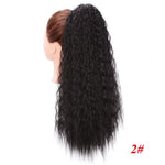 Vigorous Drawstring Ponytail Hair Synthetic Long Afro Kinky Curly Ponytail Extension for Women Black Brown Clip in Ponytail Hair