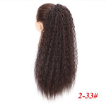 Vigorous Drawstring Ponytail Hair Synthetic Long Afro Kinky Curly Ponytail Extension for Women Black Brown Clip in Ponytail Hair