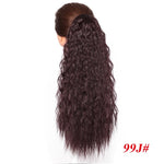 Vigorous Drawstring Ponytail Hair Synthetic Long Afro Kinky Curly Ponytail Extension for Women Black Brown Clip in Ponytail Hair