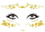 2019 New Gold Face Temporary Tattoo Waterproof Blocked Freckles Makeup Stickers Eye Decal Wholesale