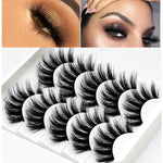 Mink eyelashes 5 pairs of handmade 3d mink lashes natural eyelashes extended beauty makeup false eyelashes