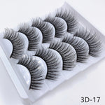 Mink eyelashes 5 pairs of handmade 3d mink lashes natural eyelashes extended beauty makeup false eyelashes