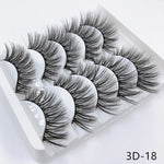 Mink eyelashes 5 pairs of handmade 3d mink lashes natural eyelashes extended beauty makeup false eyelashes