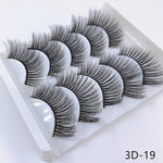 Mink eyelashes 5 pairs of handmade 3d mink lashes natural eyelashes extended beauty makeup false eyelashes