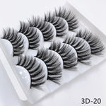 Mink eyelashes 5 pairs of handmade 3d mink lashes natural eyelashes extended beauty makeup false eyelashes