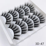 Mink eyelashes 5 pairs of handmade 3d mink lashes natural eyelashes extended beauty makeup false eyelashes