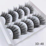 Mink eyelashes 5 pairs of handmade 3d mink lashes natural eyelashes extended beauty makeup false eyelashes