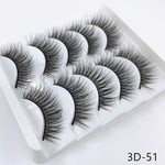 Mink eyelashes 5 pairs of handmade 3d mink lashes natural eyelashes extended beauty makeup false eyelashes