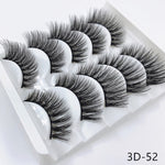 Mink eyelashes 5 pairs of handmade 3d mink lashes natural eyelashes extended beauty makeup false eyelashes
