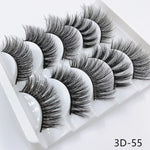 Mink eyelashes 5 pairs of handmade 3d mink lashes natural eyelashes extended beauty makeup false eyelashes