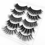 Mink eyelashes 5 pairs of handmade 3d mink lashes natural eyelashes extended beauty makeup false eyelashes