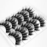 Mink eyelashes 5 pairs of handmade 3d mink lashes natural eyelashes extended beauty makeup false eyelashes
