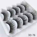 Mink eyelashes 5 pairs of handmade 3d mink lashes natural eyelashes extended beauty makeup false eyelashes