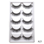 Mink eyelashes 5 pairs of handmade 3d mink lashes natural eyelashes extended beauty makeup false eyelashes