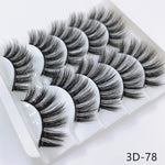 Mink eyelashes 5 pairs of handmade 3d mink lashes natural eyelashes extended beauty makeup false eyelashes