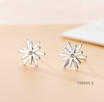 YSK003   Beautiful Mini Design Animal Moon Flower Earring Studs Elegant Fashion Women Jewelry Girl Gifts Silver